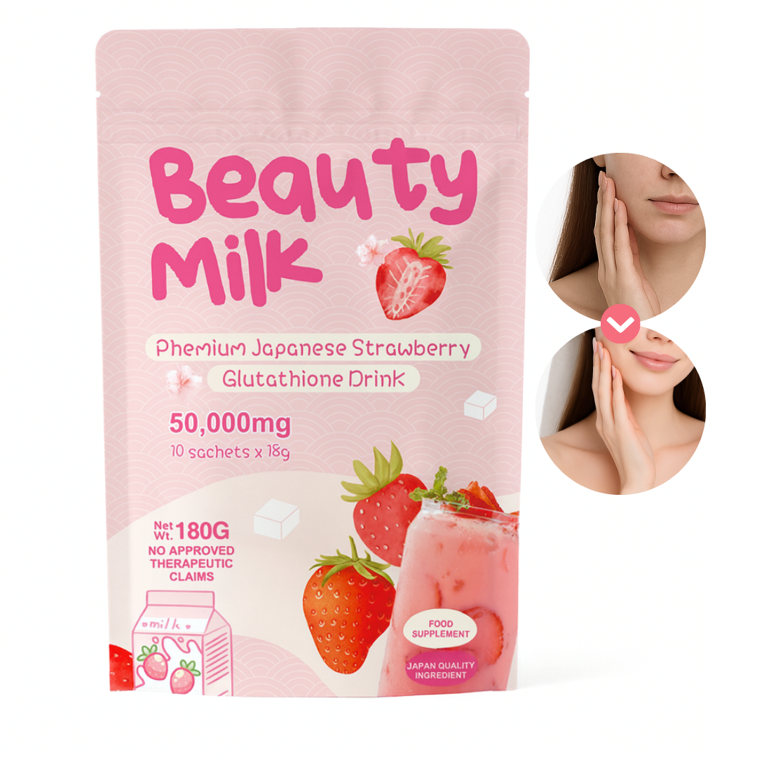 Japanese Glutathione Beauty Strawberry Milk - 10 sachets Ejalo Japanese Glutathione Beauty Strawberry Milk - 10 sachets Ejalo
