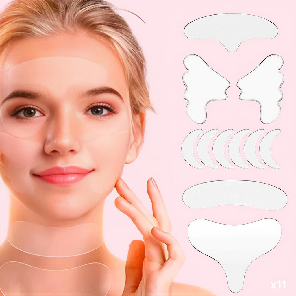 Anti wrinkle silicone pads - 11 pieces 